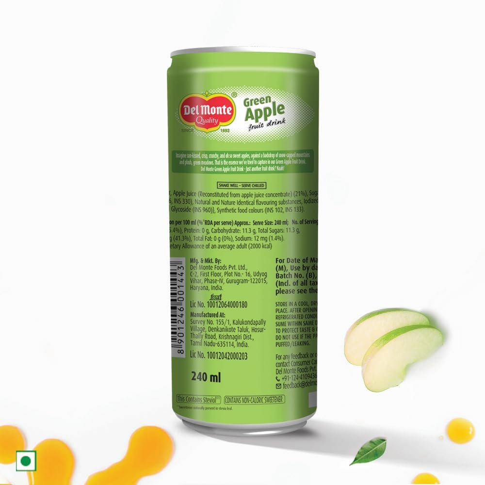 Del Monte Green Apple Drink 240ml